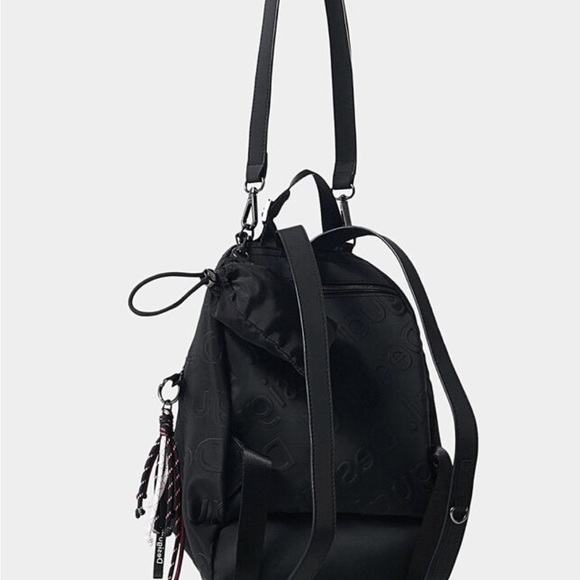 NWOT Desigual Black Embossed Backpack main image 7